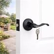 Design House Stratford Keyed Entry Door Lever in Matte Black (ANSI Grade 3)