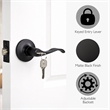 Design House Stratford Keyed Entry Door Lever in Matte Black (ANSI Grade 3)