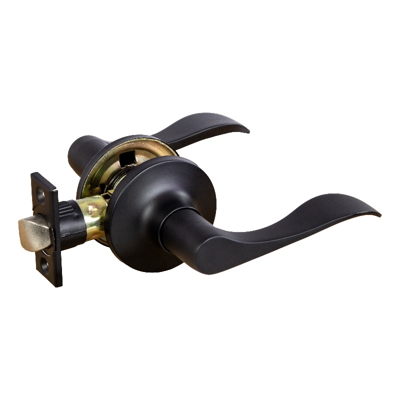 Design House Stratford Passage Hall and Closet Door Lever in Matte Black