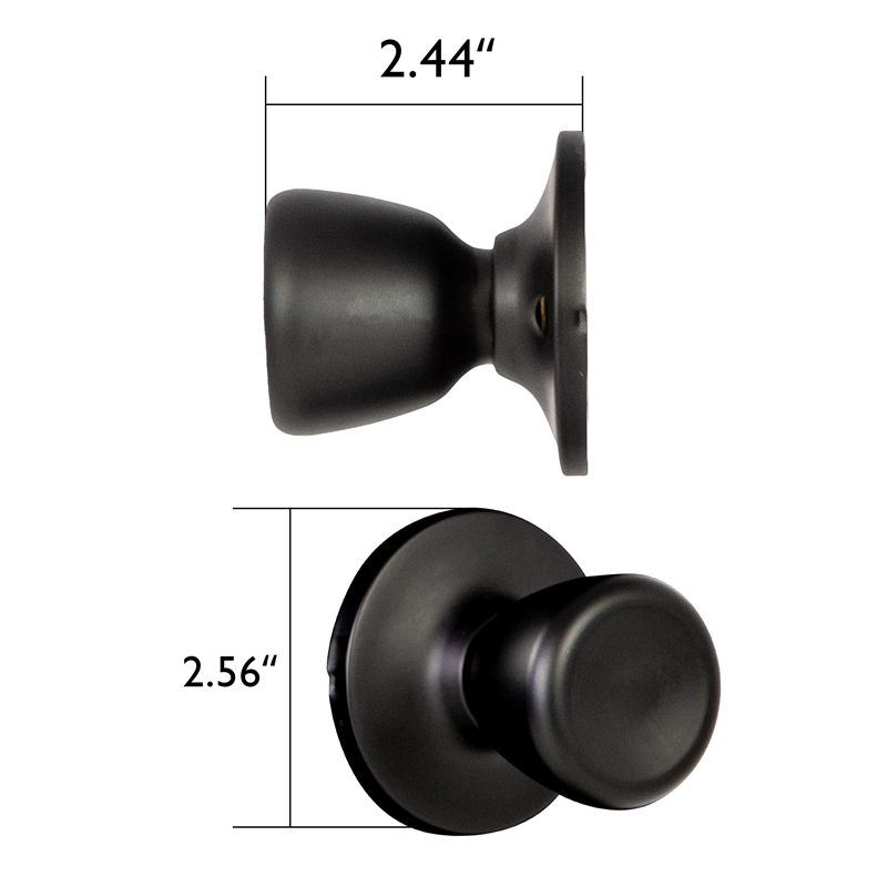 Design House Terrace Dummy Door Knob in Matte Black