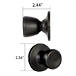 Design House Terrace Dummy Door Knob in Matte Black