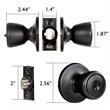 Design House Terrace Keyed Entry Door Knob in Matte Black