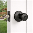 Design House Terrace Keyed Entry Door Knob in Matte Black