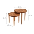 Leick Home Redonda Bay Side Table Set in Natural (2 Piece)