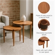 Leick Home Redonda Bay Side Table Set in Natural (2 Piece)