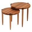 Leick Home Redonda Bay Side Table Set in Natural (2 Piece)