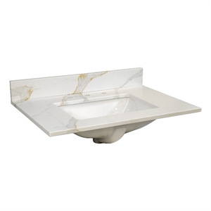 Design House Calesco 31&quot Vanity Top with Sink in Quartz