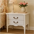 Design House Oxford End Table with Drawers in Antique White