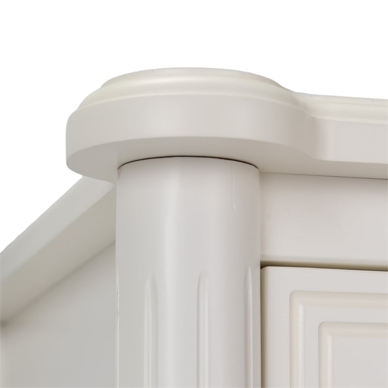 Design House Oxford End Table with Drawers in Antique White