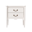 Design House Oxford End Table with Drawers in Antique White