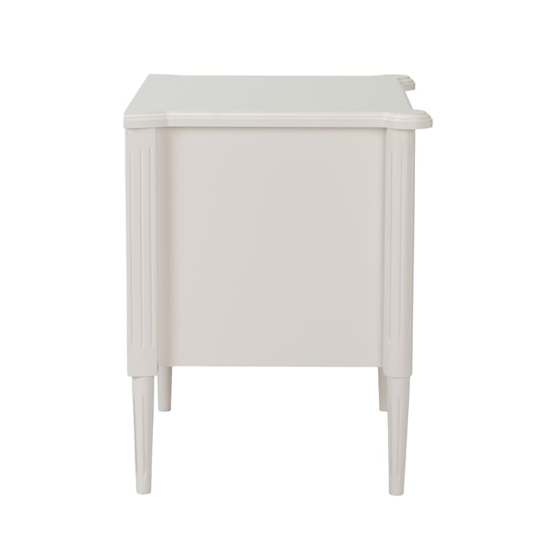 Design House Oxford End Table with Drawers in Antique White