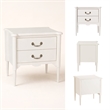 Design House Oxford End Table with Drawers in Antique White