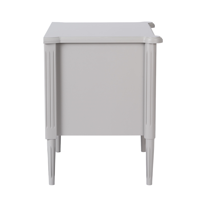 Design House Oxford End Table with Drawers in Gray
