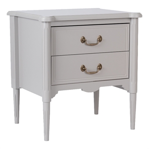 Design House Oxford End Table with Drawers in Gray
