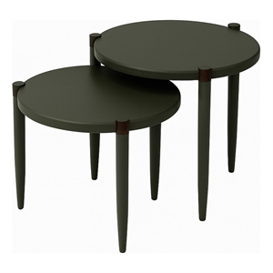 Leick Home Redonda Bay Side Table Set in Urbane Bronze (2 Piece)