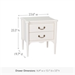 Design House Oxford End Table and Chest Set in Antique White