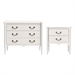 Design House Oxford End Table and Chest Set in Antique White