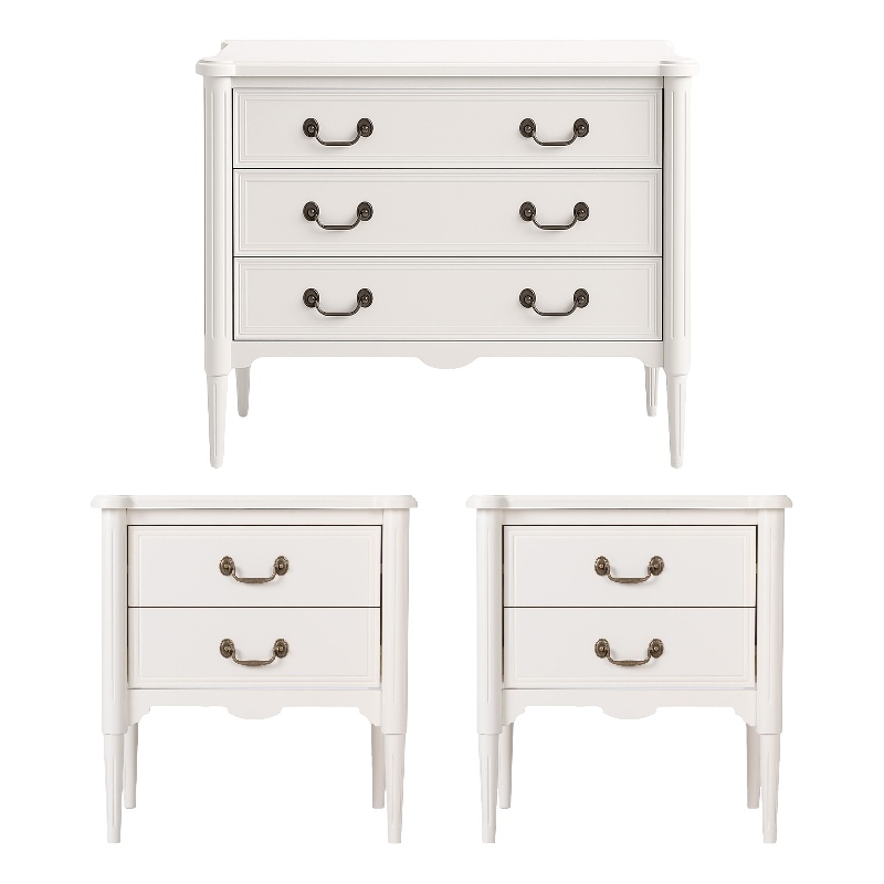 Design House Oxford Set in Antique White (3 Piece)