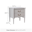Design House Oxford End Table and Chest Set in Gray