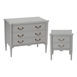 Design House Oxford End Table and Chest Set in Gray