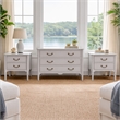 Design House Oxford Table and Chest Set in Gray (3 Piece)