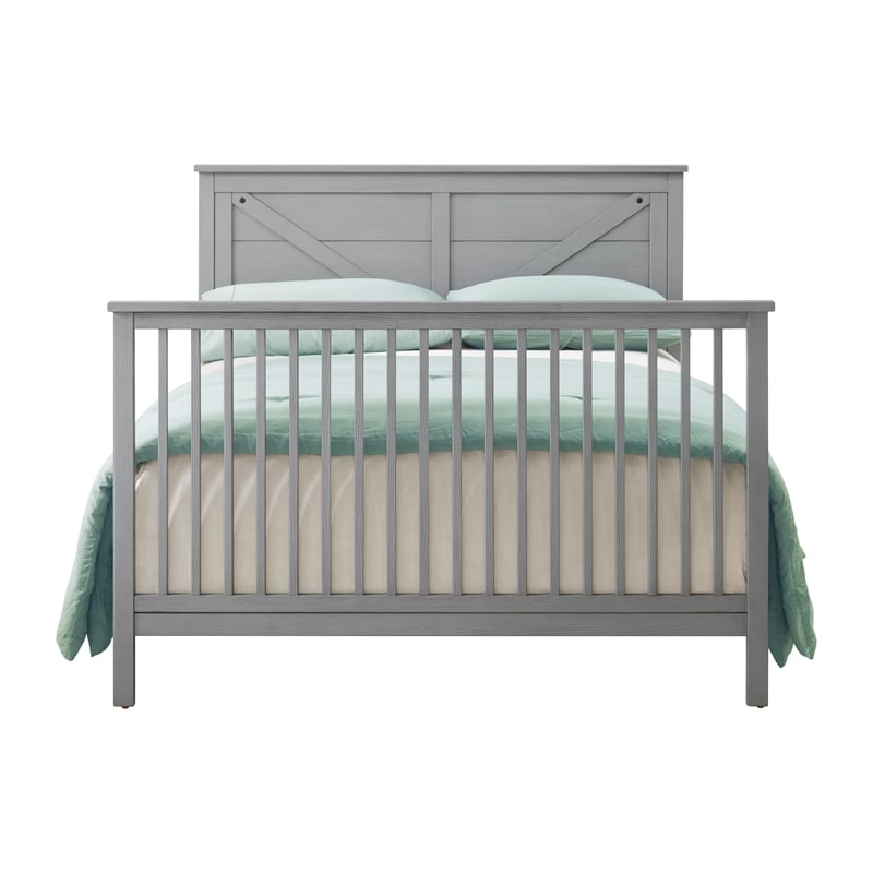 Oxford Baby Montauk Farmhouse Wood Conversion Kit in Gray Finish