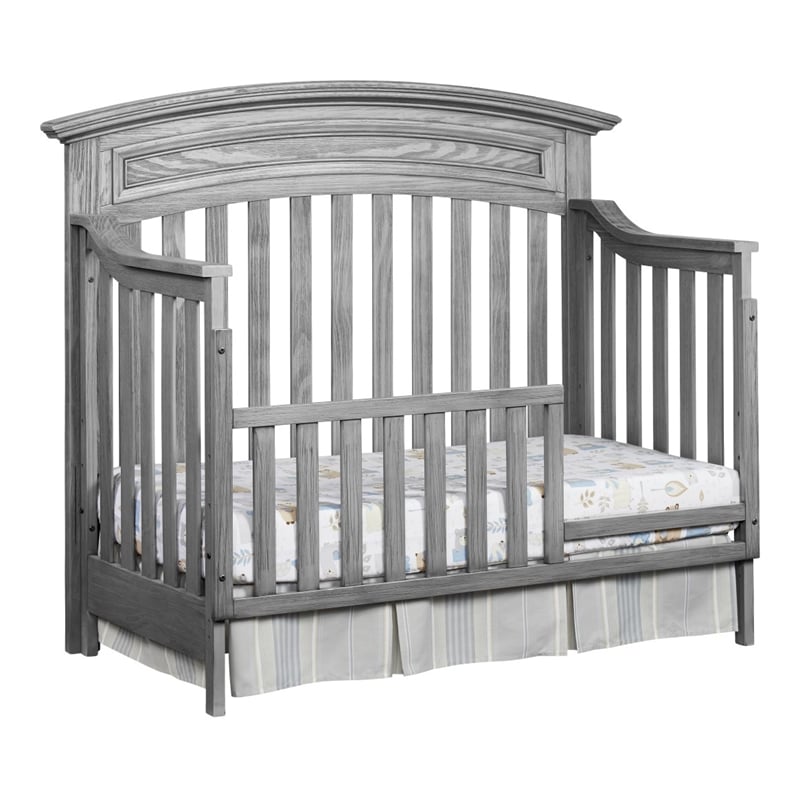 Oxford Baby Glenbrook Wood Toddler Guard Rail in Graphite Gray Finish