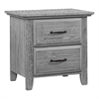 Oxford Baby Willowbrook 2-Drawer Wood Nightstand in Graphite Gray