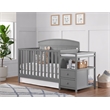 Oxford Baby Pearson Wood Crib And Changer Combo in Dove Gray Finish