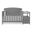 Oxford Baby Pearson Wood Crib And Changer Combo in Dove Gray Finish