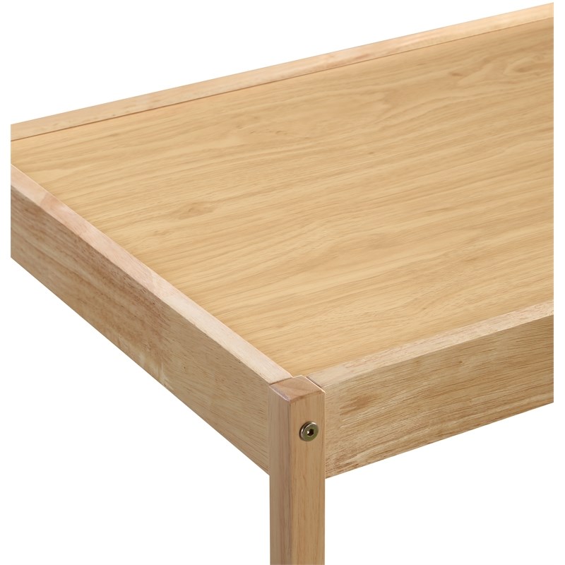 Olive & Opie Della 3-Piece Traditional Wood Kids Table & Chair Set in Natural