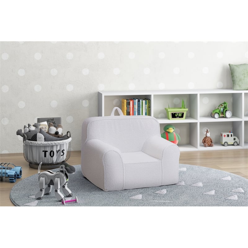 Kuddlez Kids Foam Chair Grande Size Soft White