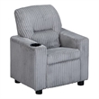Oakley Kids Recliner in Soft Gray Cords