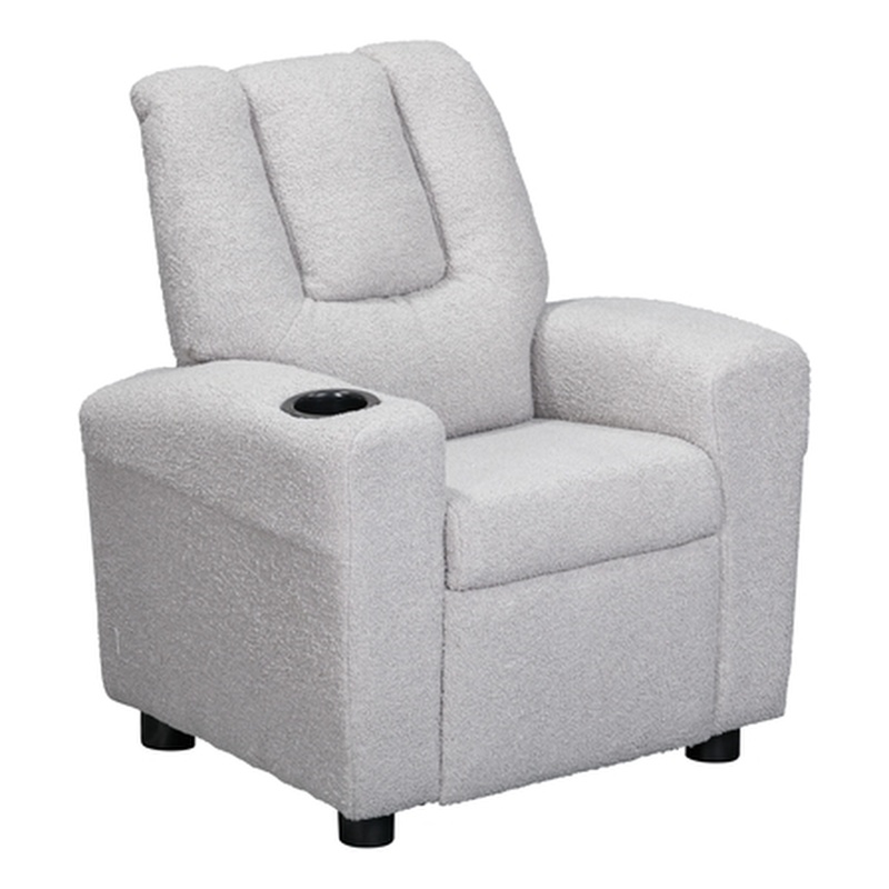 Chase Kids Recliner in Wooly Gray