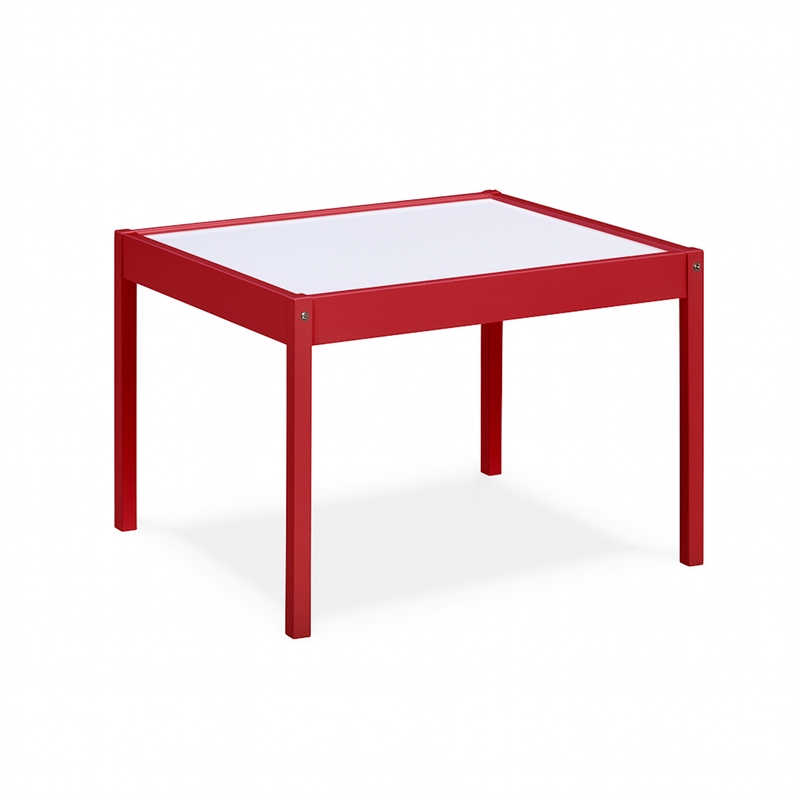 Gibson 3-Piece Dry Erase Kids Table And Chair Set Red