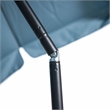 Greemotion Sleek 7.5' Adjustable Stainless Steel Blue Fabric Patio Umbrella