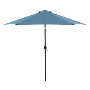 Greemotion Halo 9Ft Blue Adjustable Articulated Tilting Fabric Patio Umbrella
