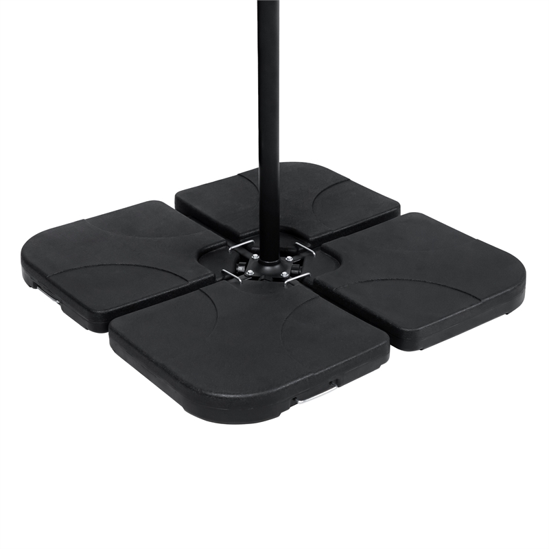 Greemotion Tengram Black Heavy-Duty Plastic Patio Cantilever Umbrella Base