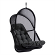 Greemotion Breeze Outdoor Foldable Mesh Fabric Egg Swing in Black