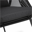 Greemotion Alverta 2-Piece Black Outdoor Fabric Mesh Foldable Chair
