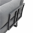 Greemotion Samara Modular Teak Solid Wood Sectional Sofa in Natural/Gunmetal