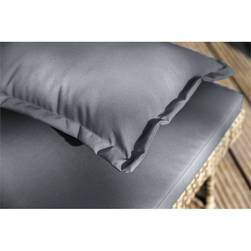 Greemotion Bahia Tobago Solid Teak Wood Outdoor Modular Daybed in Brown/Natural