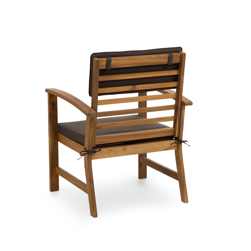 Greemotion Hana 4-Piece Outdoor Acacia Wood Sofa Set in Natural