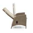 Greemotion Garda Outdoor Aluminum Polyrattan Reclining Chair in Beige
