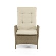 Greemotion Garda Outdoor Aluminum Polyrattan Reclining Chair in Beige