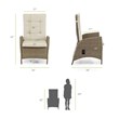 Greemotion Garda Outdoor Aluminum Polyrattan Reclining Chair in Beige
