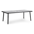 Greemotion Sintra 76-inch Metal Outdoor Patio Dining Table in Black