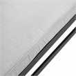Greemotion Sintra 59-inch Black Outdoor Metal Bench with Gray Cushion