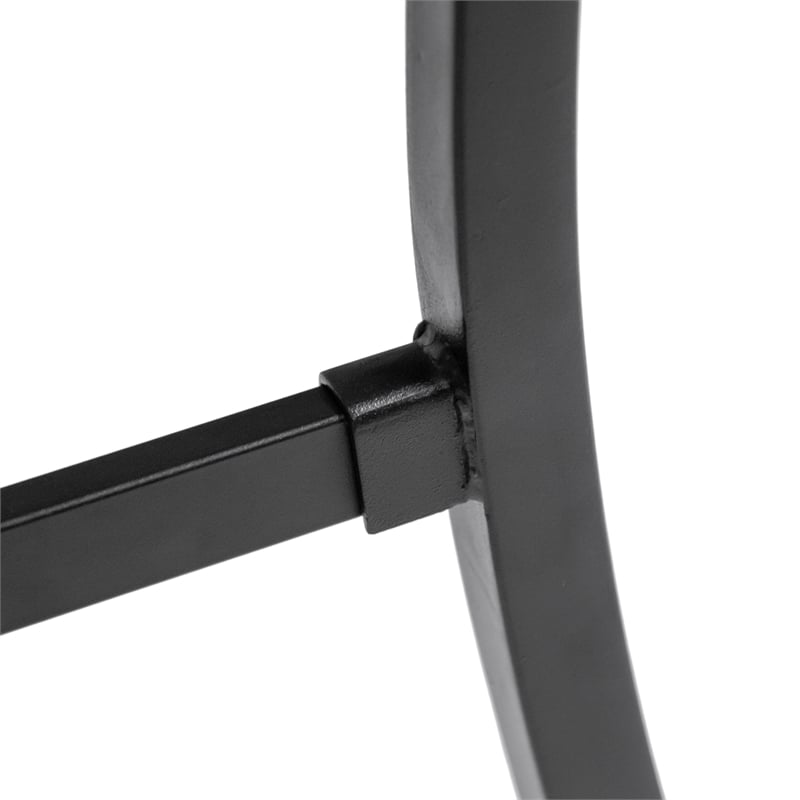 Greemotion Sintra 40-inch Metal Outdoor Patio Dining Table in Black