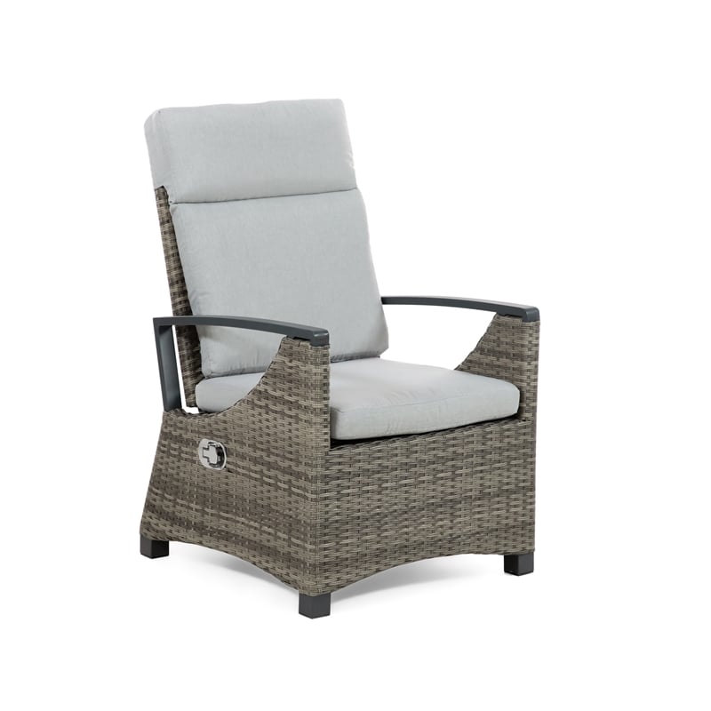 Greemotion 4-Piece Aluminum Outdoor Patio Reclining Sofa Set in Brown